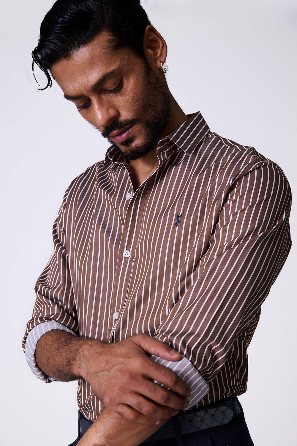 SNCC Brown Striped Shirt