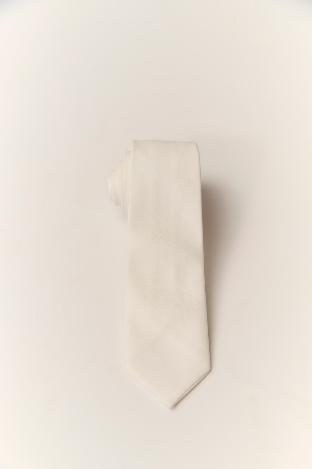 Off White Silk Twill Tie