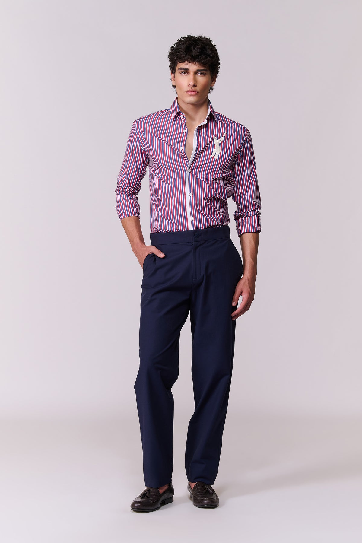 SNCC Burgundy Striped Shirt