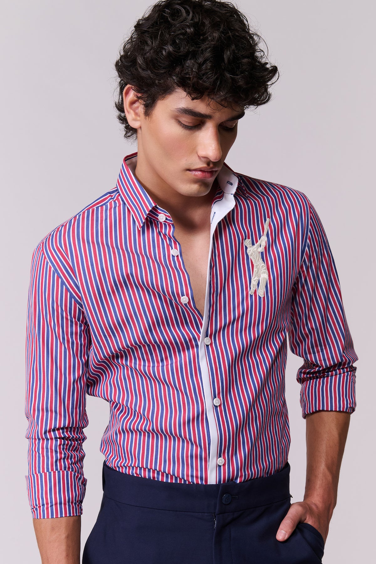 SNCC Burgundy Striped Shirt