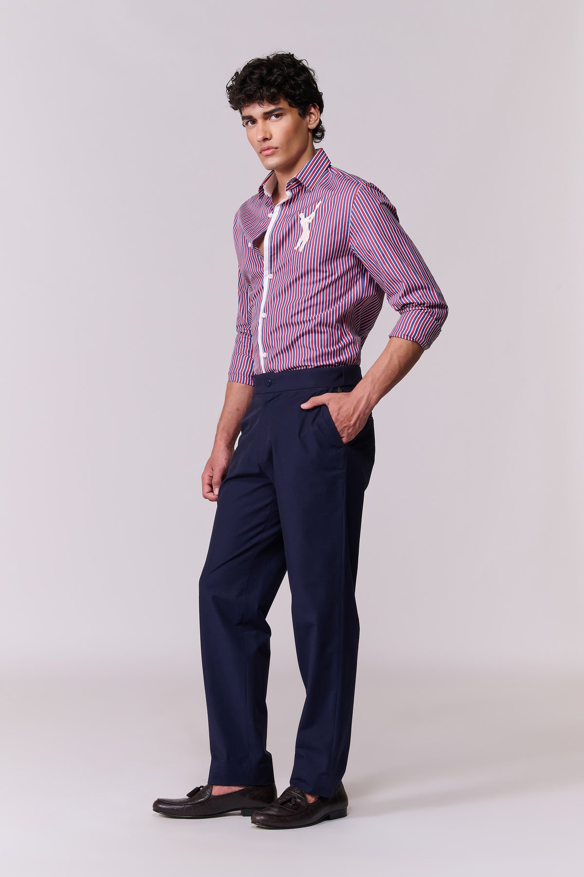 SNCC Burgundy Striped Shirt