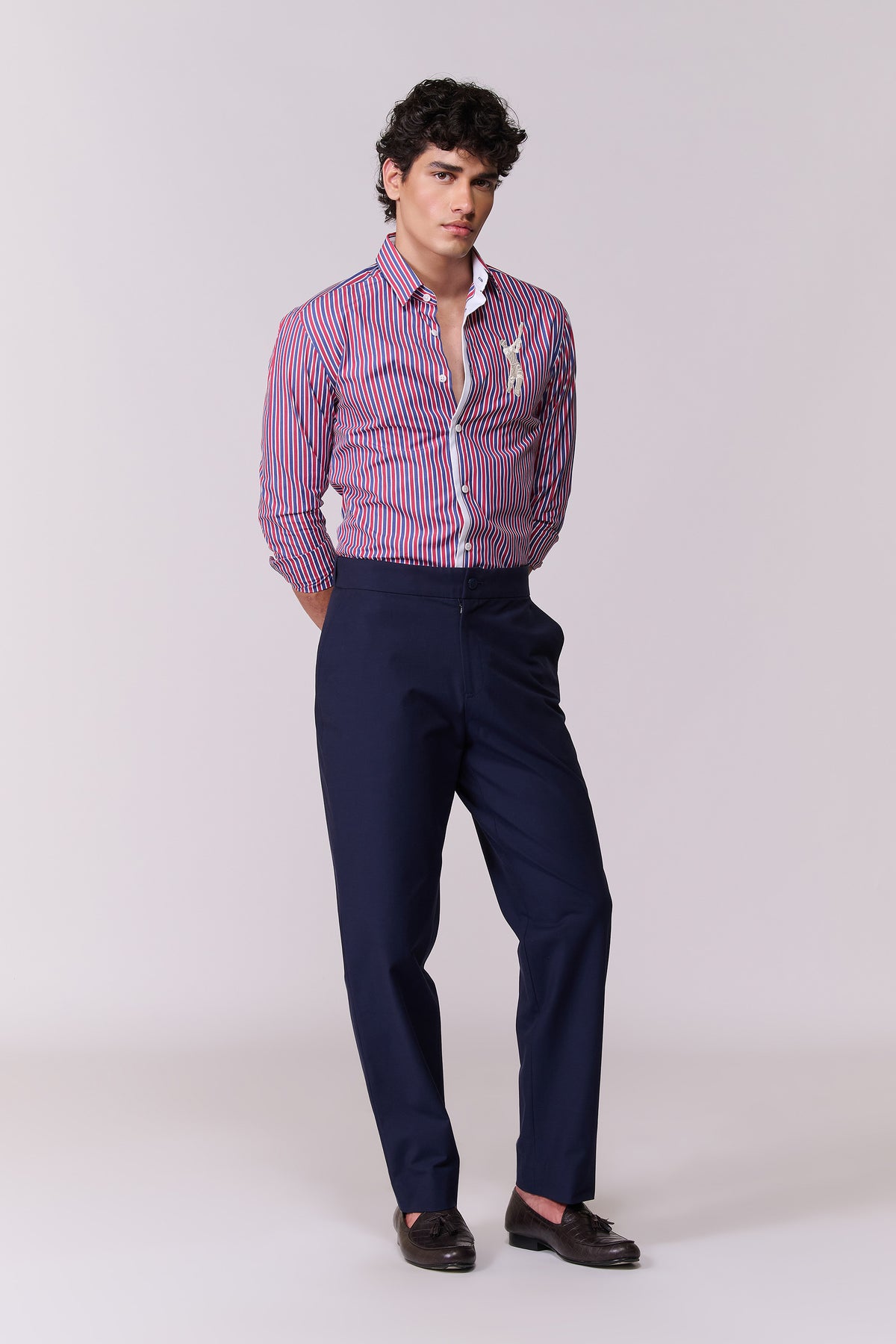 SNCC Burgundy Striped Shirt