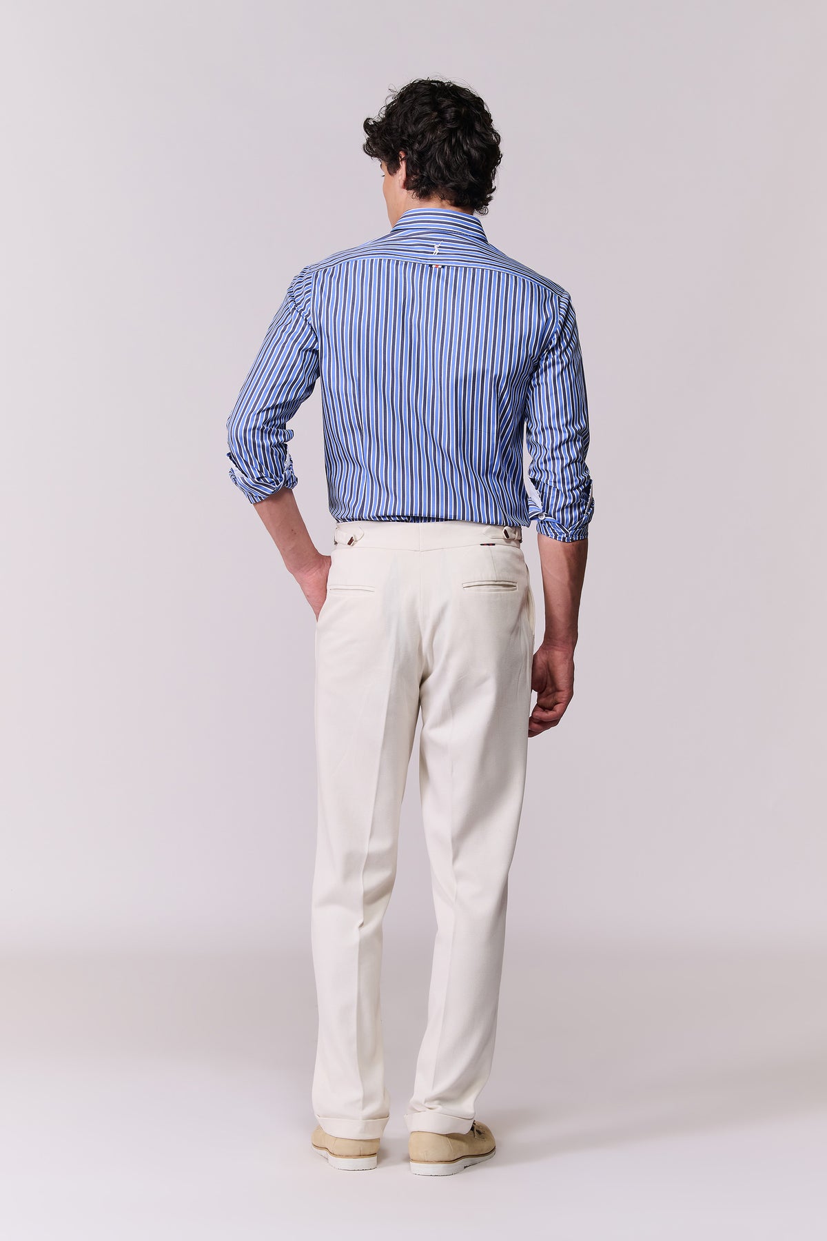 SNCC Blue Embroidered Stripe Shirt