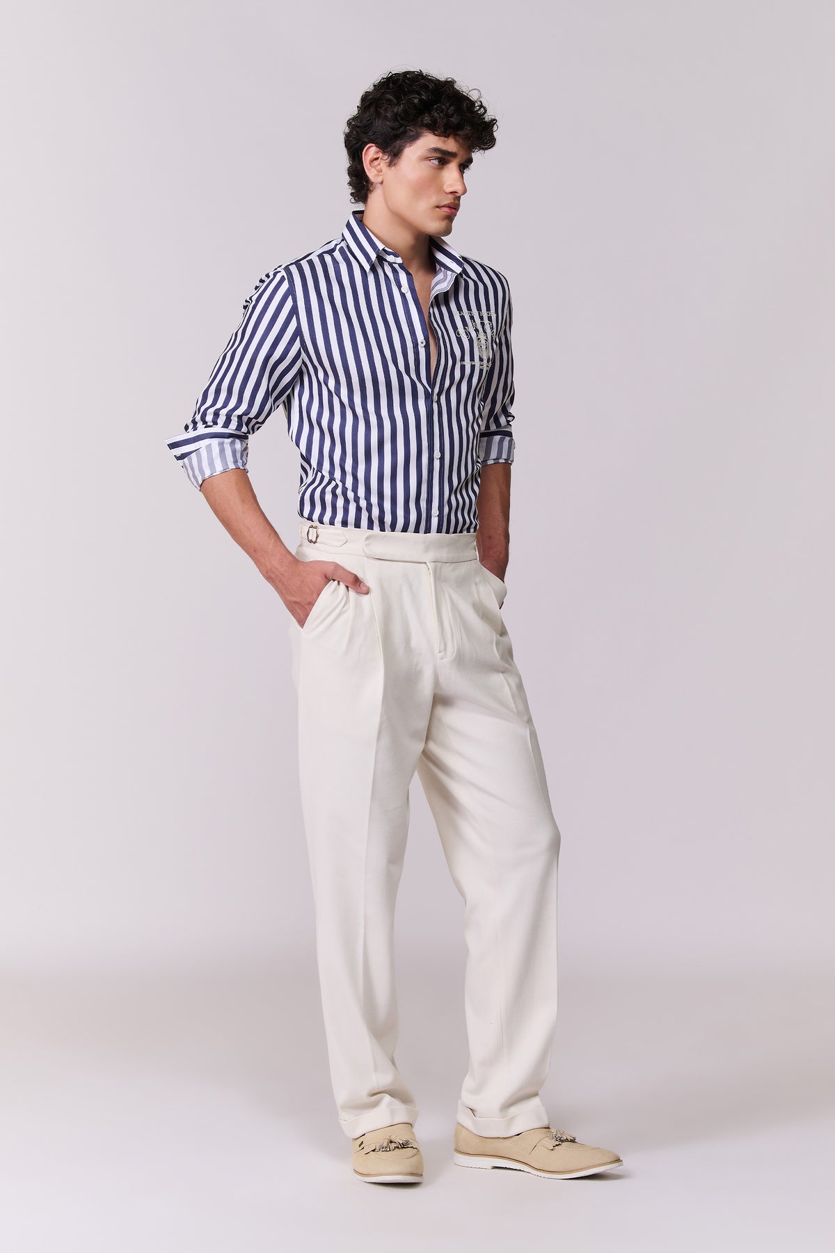 SNCC Blue Crest Stripe Shirt