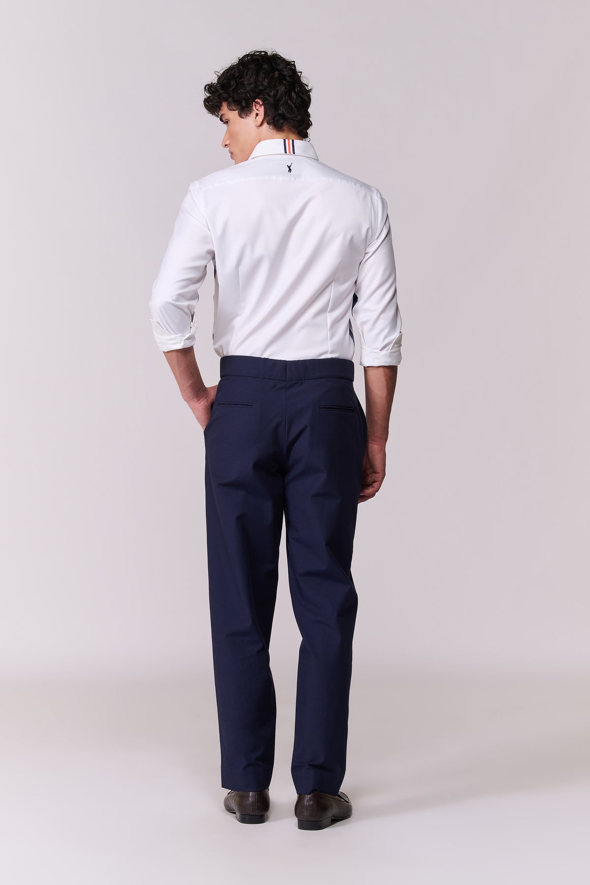 SNCC White Check Panel Shirt