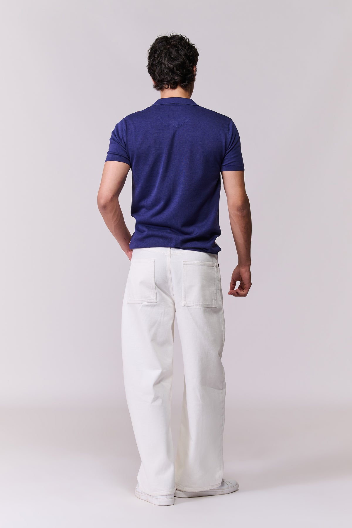 SNCC Navy Contrast Stripe Knit Shirt