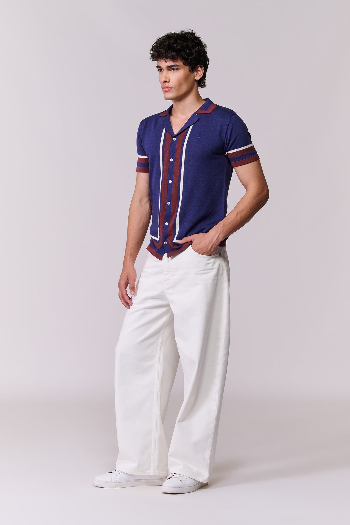 SNCC Navy Stripe Knit Shirt