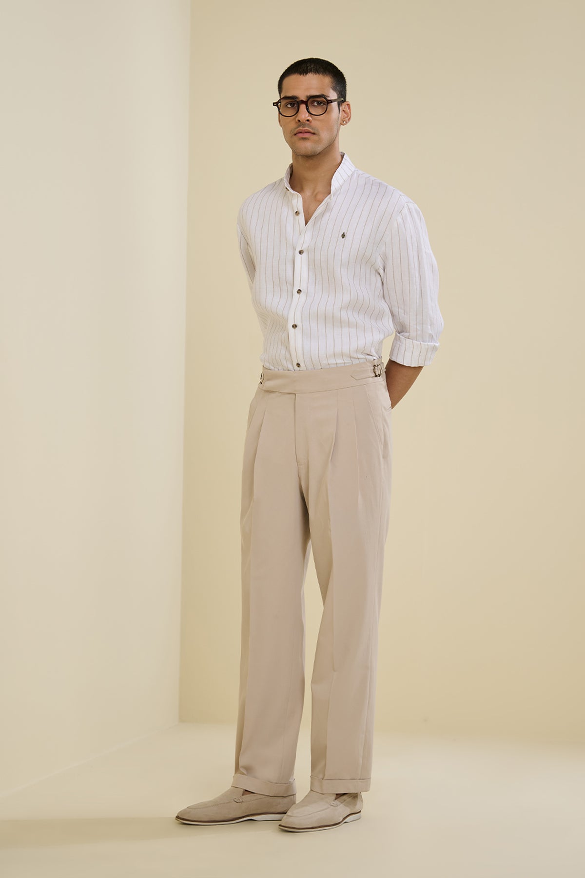 Beige Twill Trousers