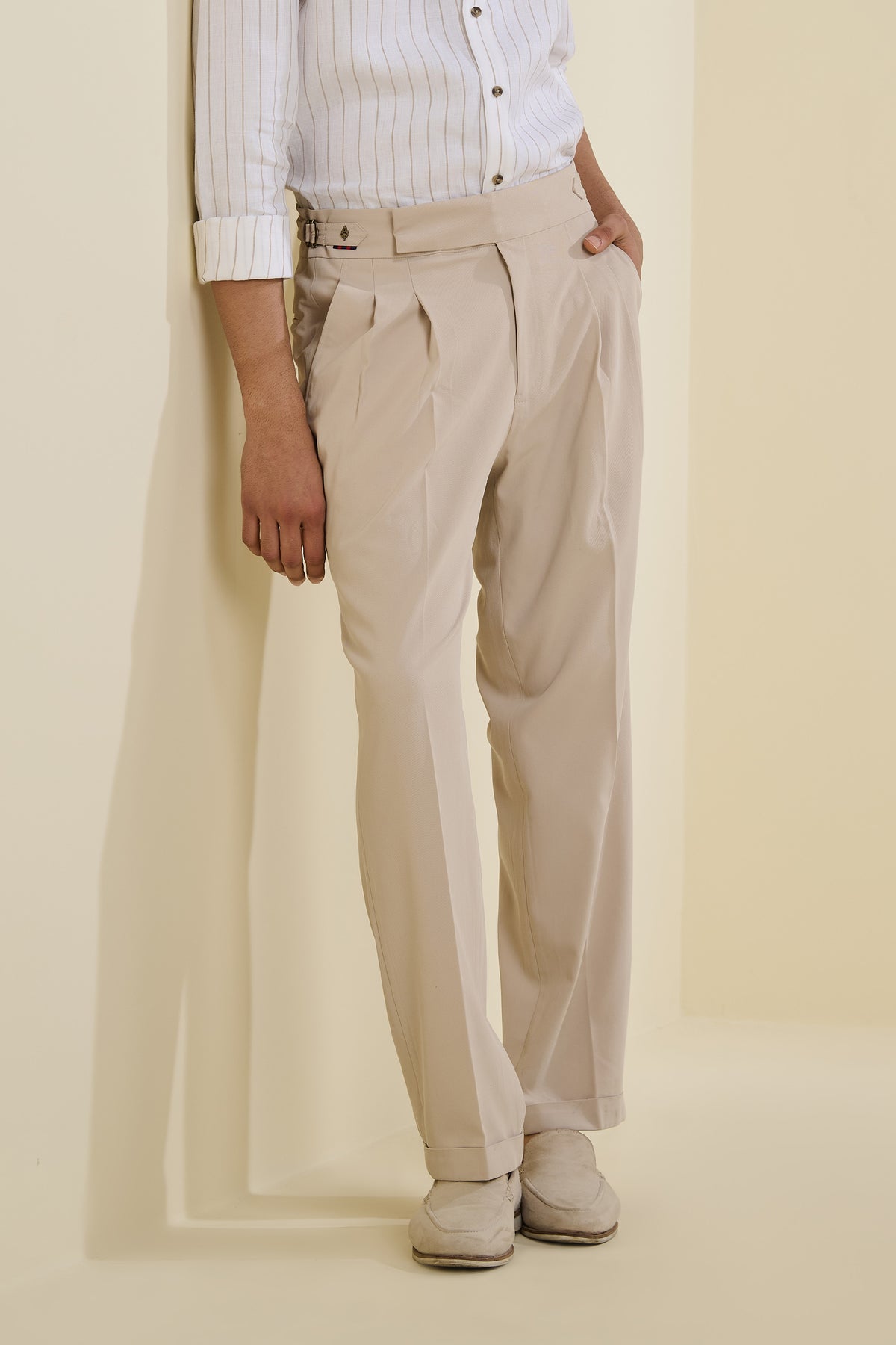 Beige Twill Trousers