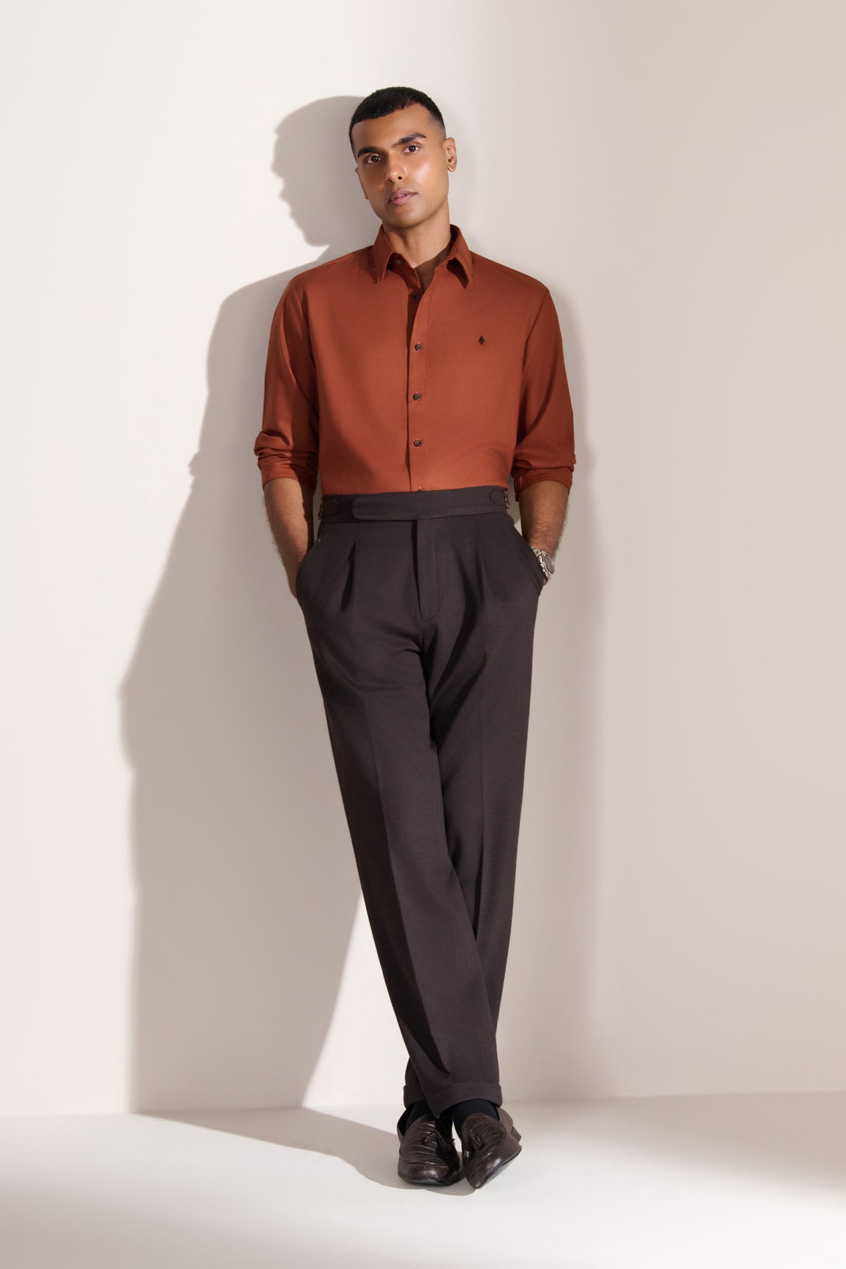 Rust Adamas Detail Shirt