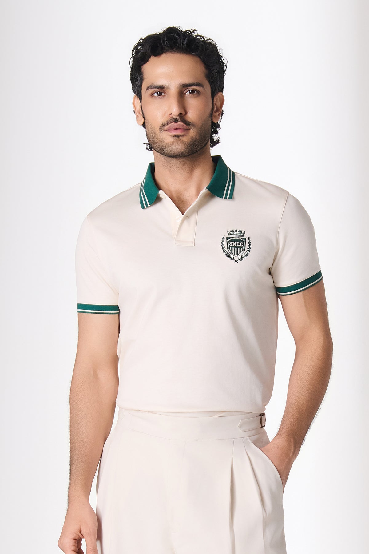 SNCC Ivory Crest Polo T-Shirt
