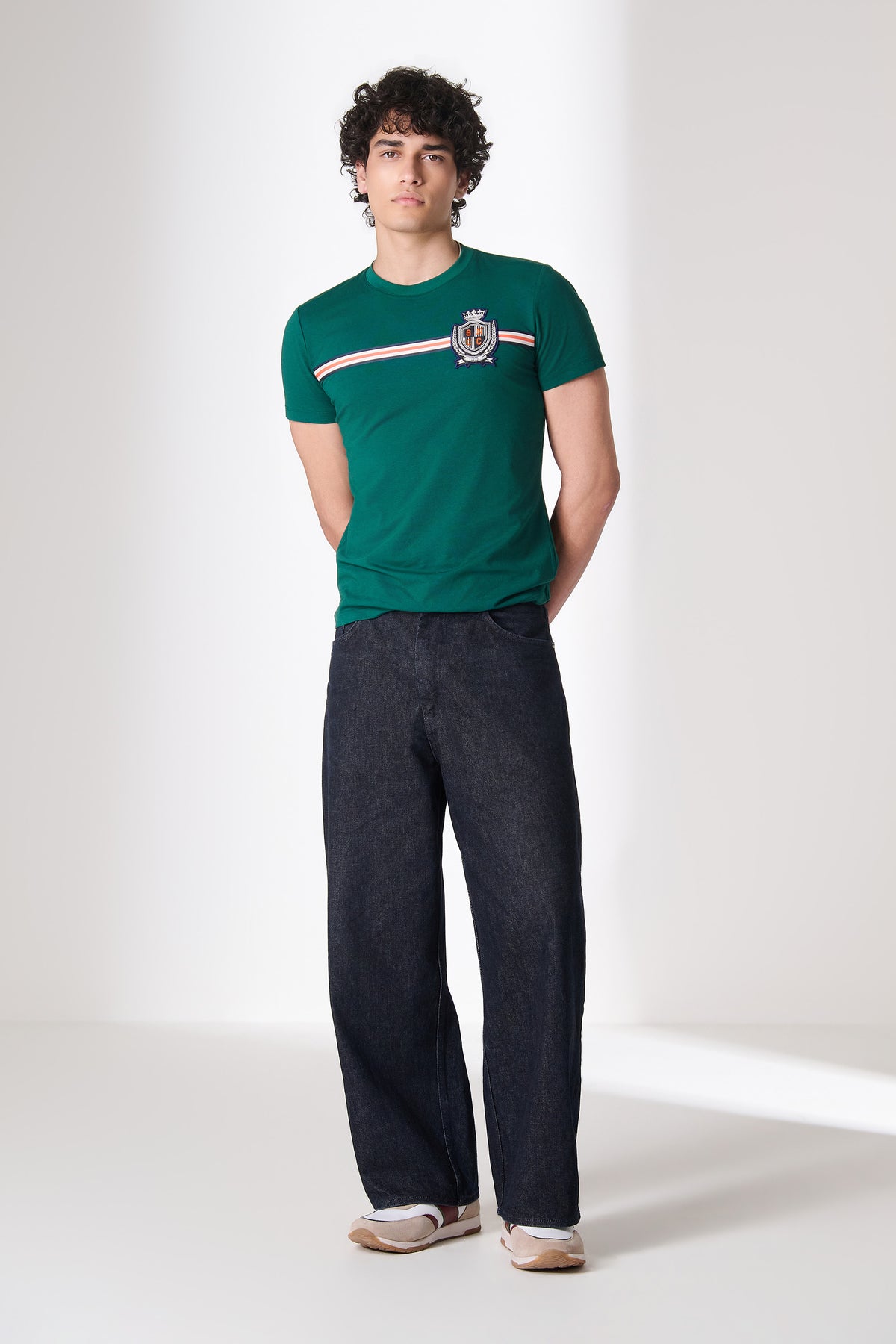 SNCC Emerald Crest Stripe T-Shirt