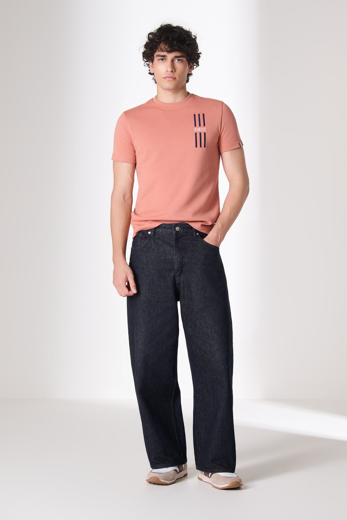 SNCC Pink Vertical Stripe T-Shirt