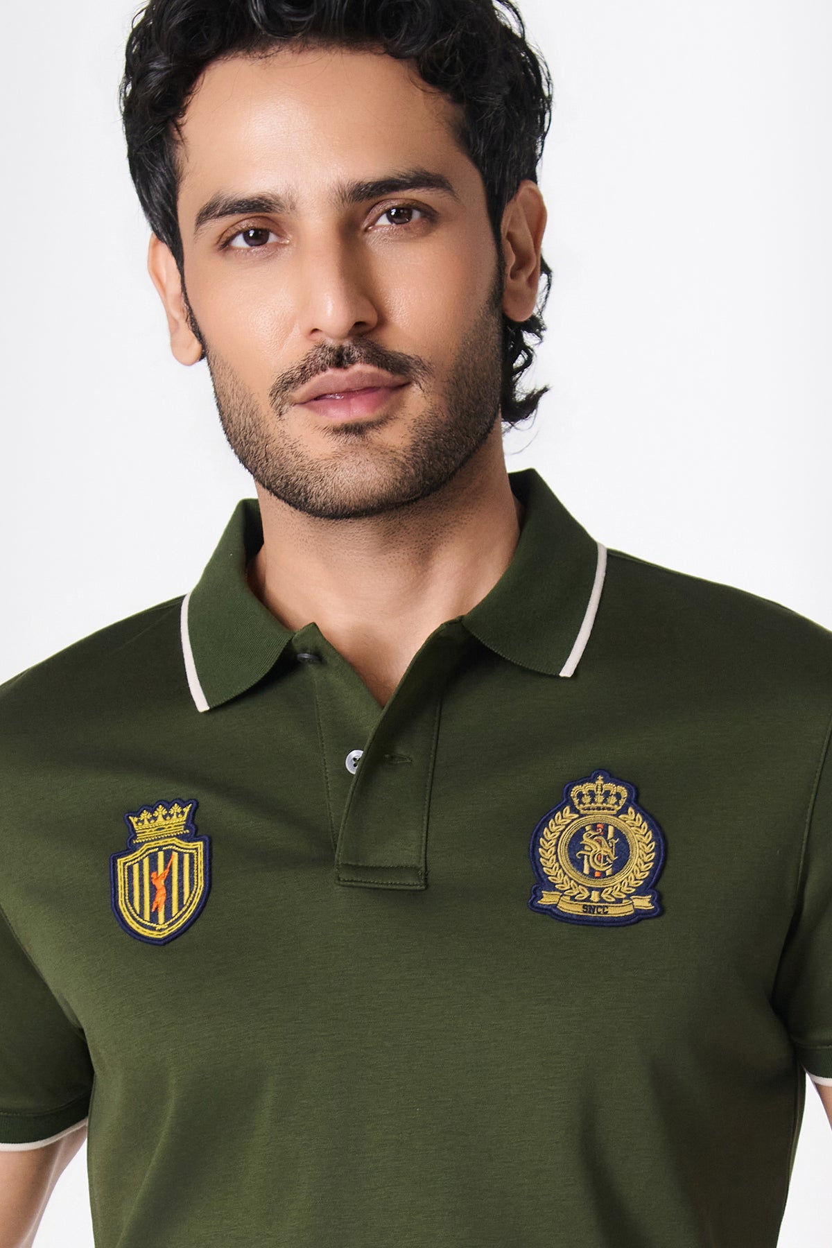 SNCC Olive Dual Crest Polo