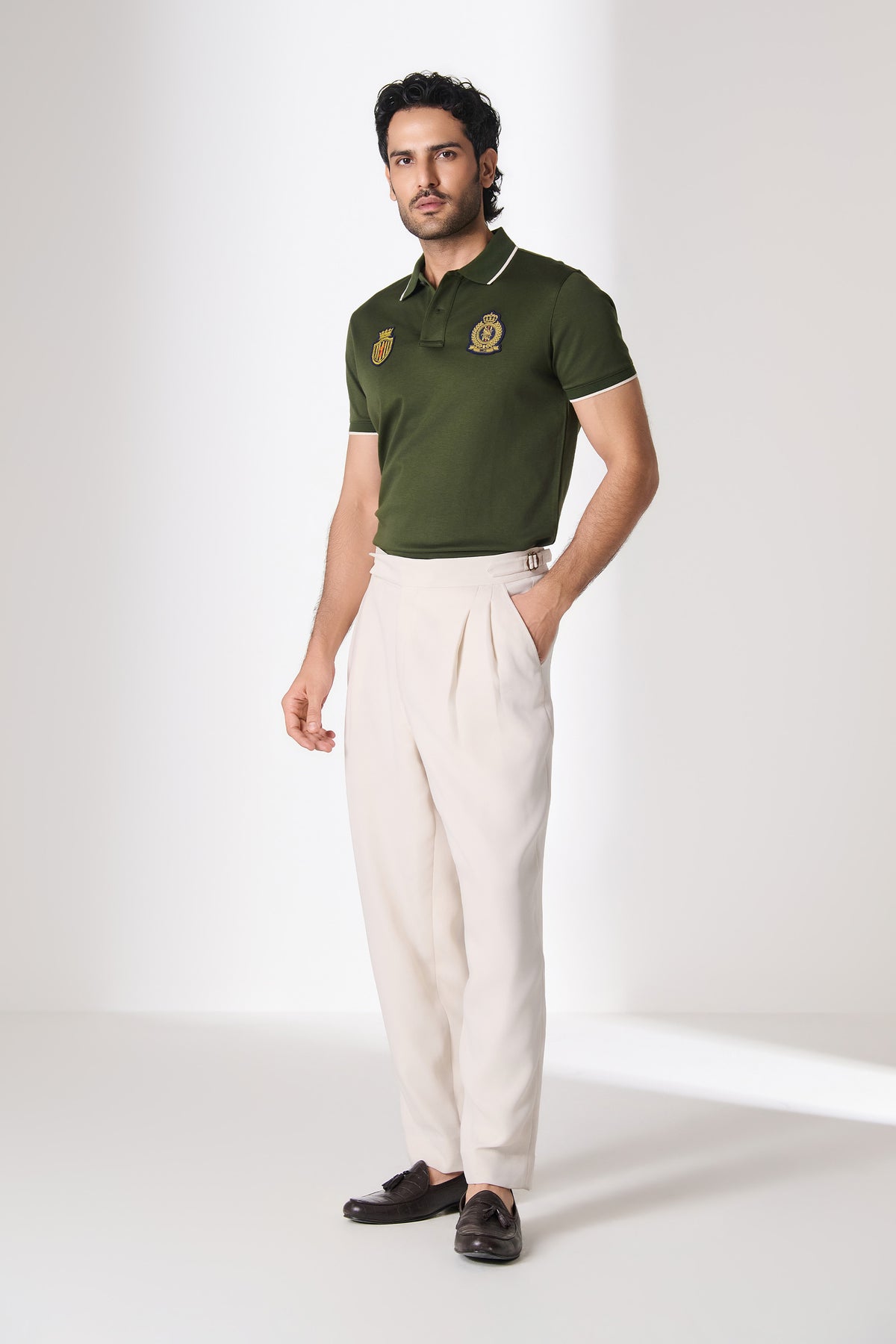 SNCC Olive Dual Crest Polo