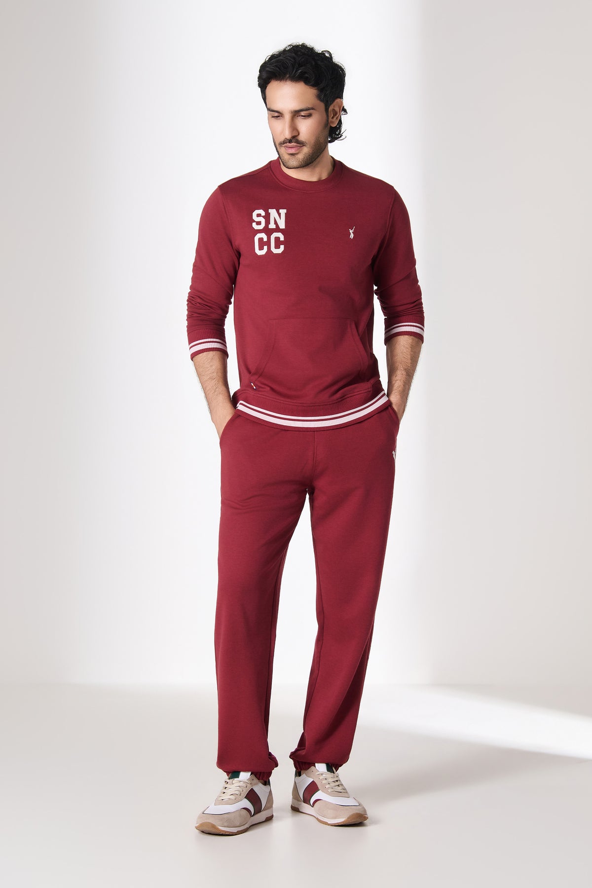 SNCC Burgundy Elasticated Trackpant