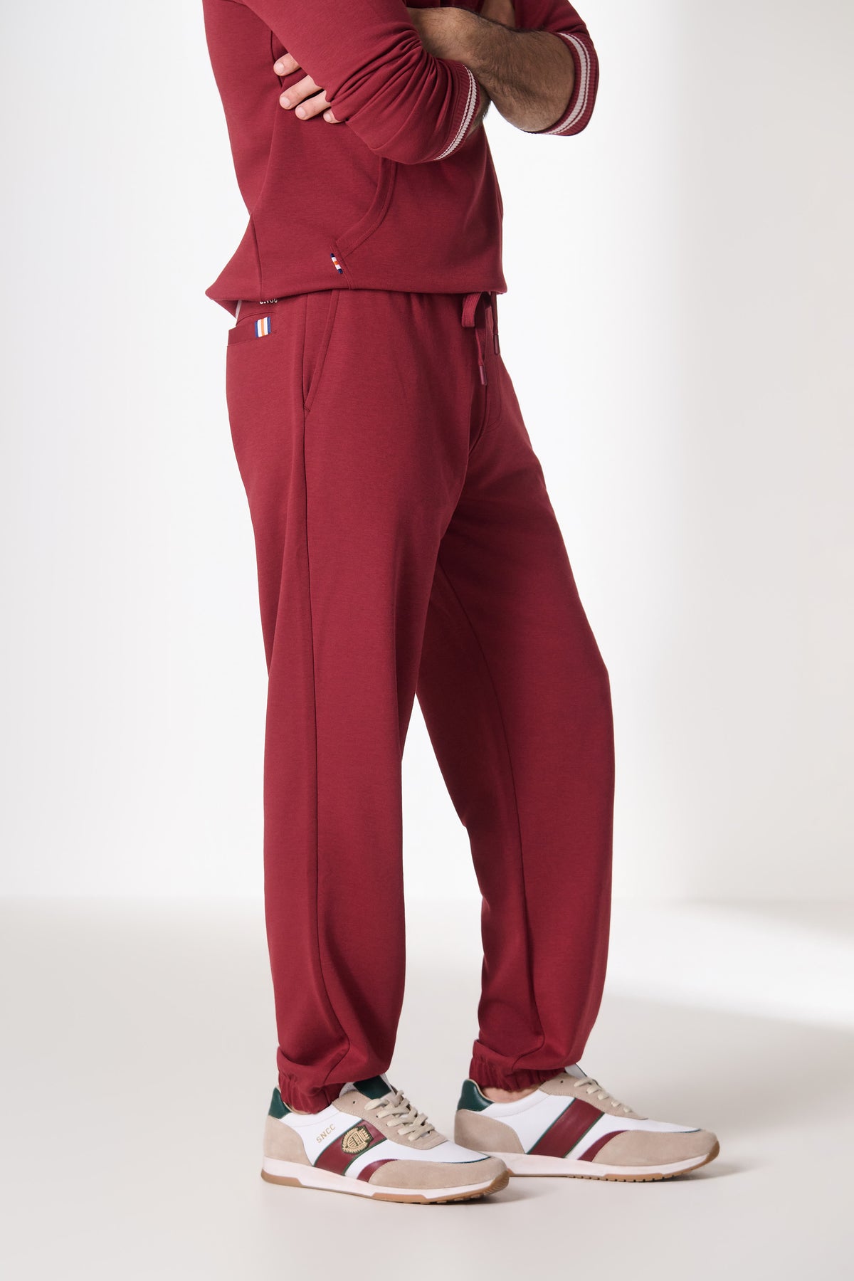 SNCC Burgundy Elasticated Trackpant