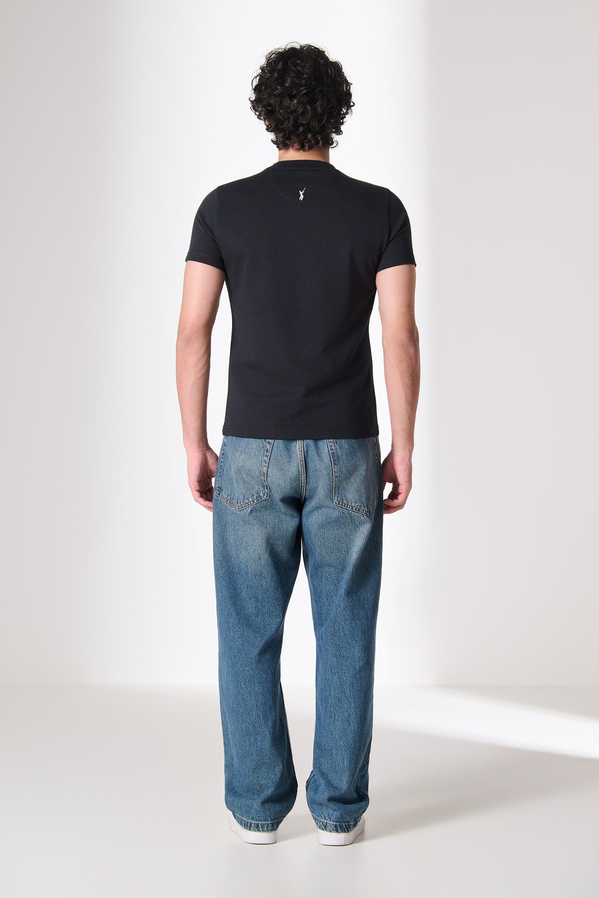 SNCC Black Cotton Crest Embroidered T-Shirt