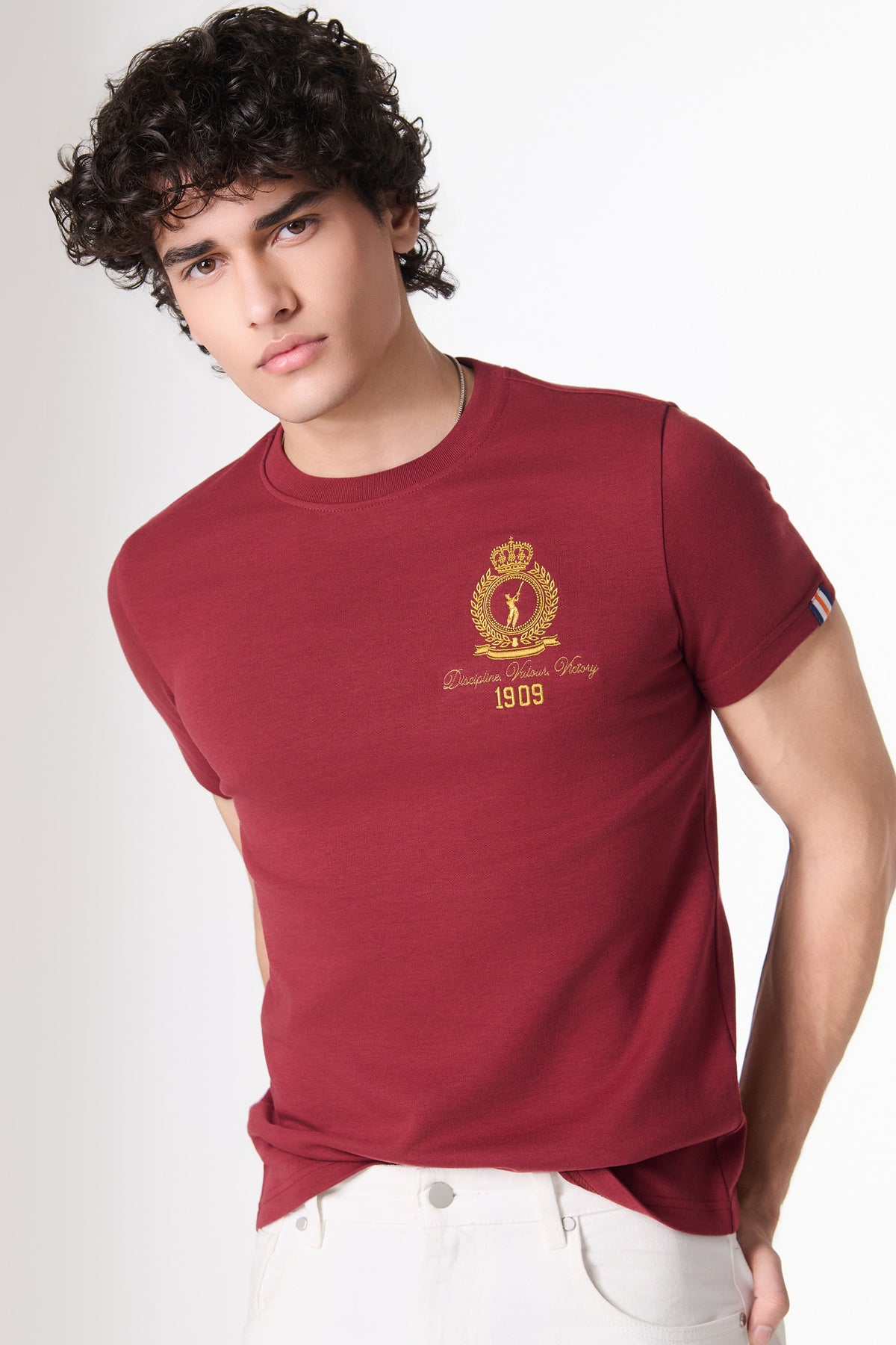 SNCC Burgundy Gold Crest T-Shirt