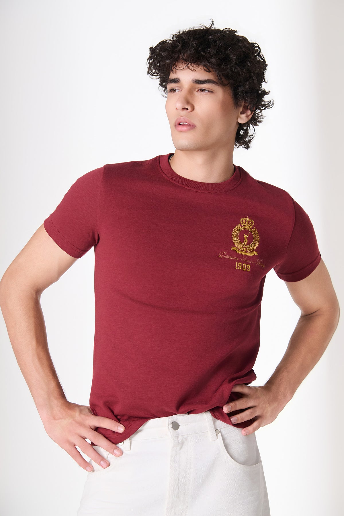 SNCC Burgundy Gold Crest T-Shirt
