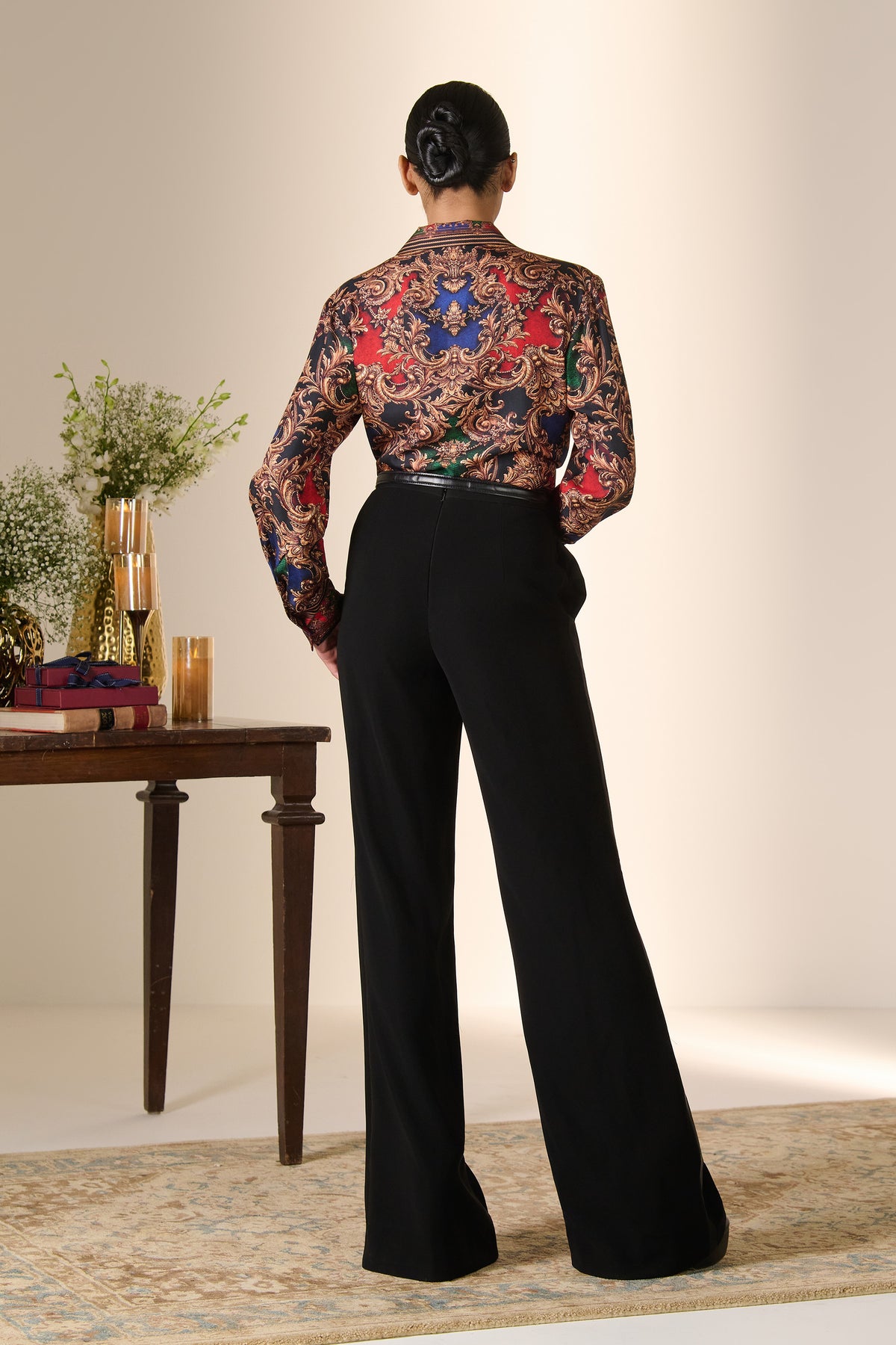 Baroque Print Silk Shirt