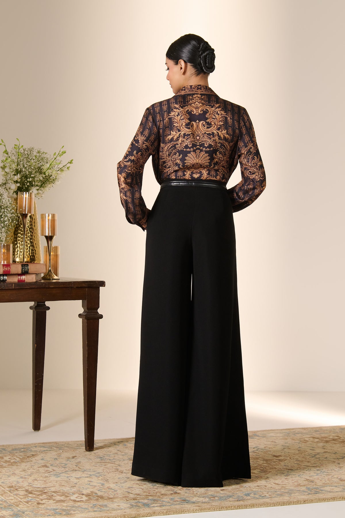 Gilded Baroque Silk Shirt