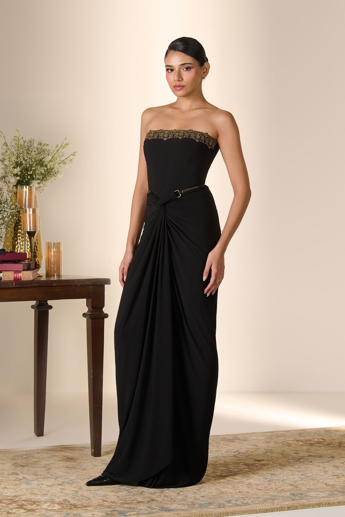 Zari Embellished Corset Top