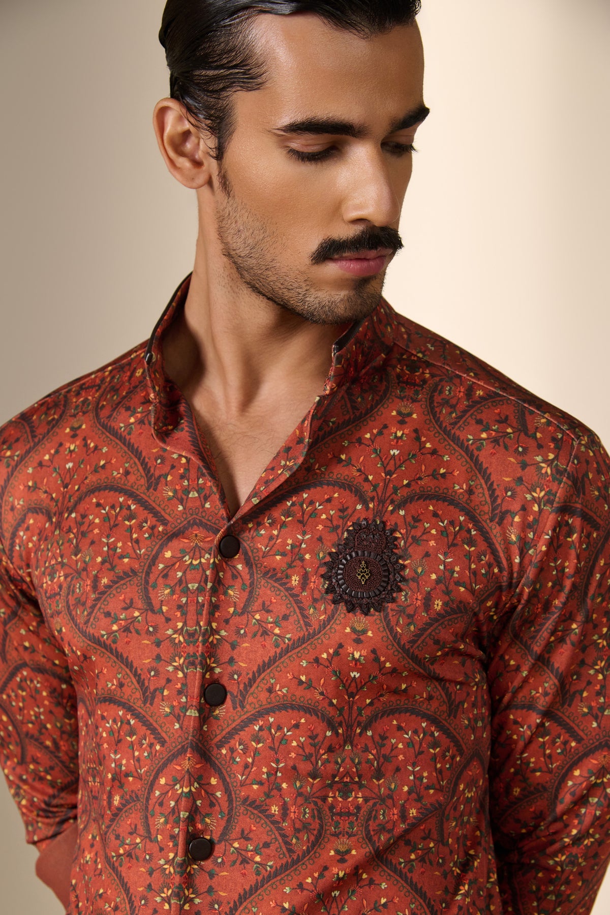 Choco Crested All Over Printed Kurta