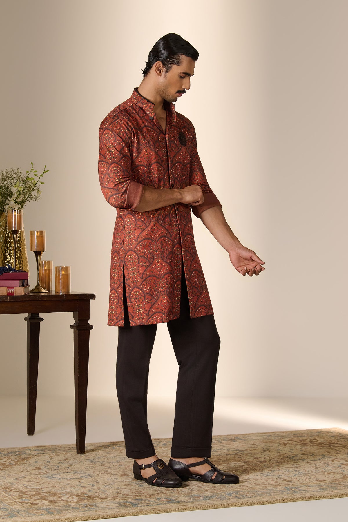 Choco Crested All Over Printed Kurta