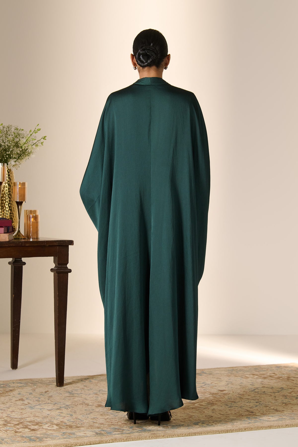 Emerald Zari Detail Kaftan Dress