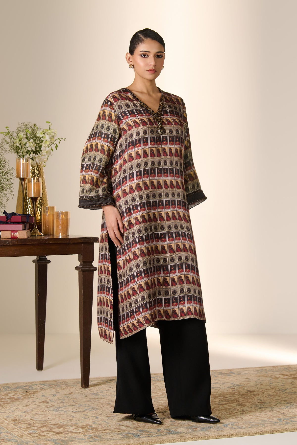 Imperial Stamp Print Kurta