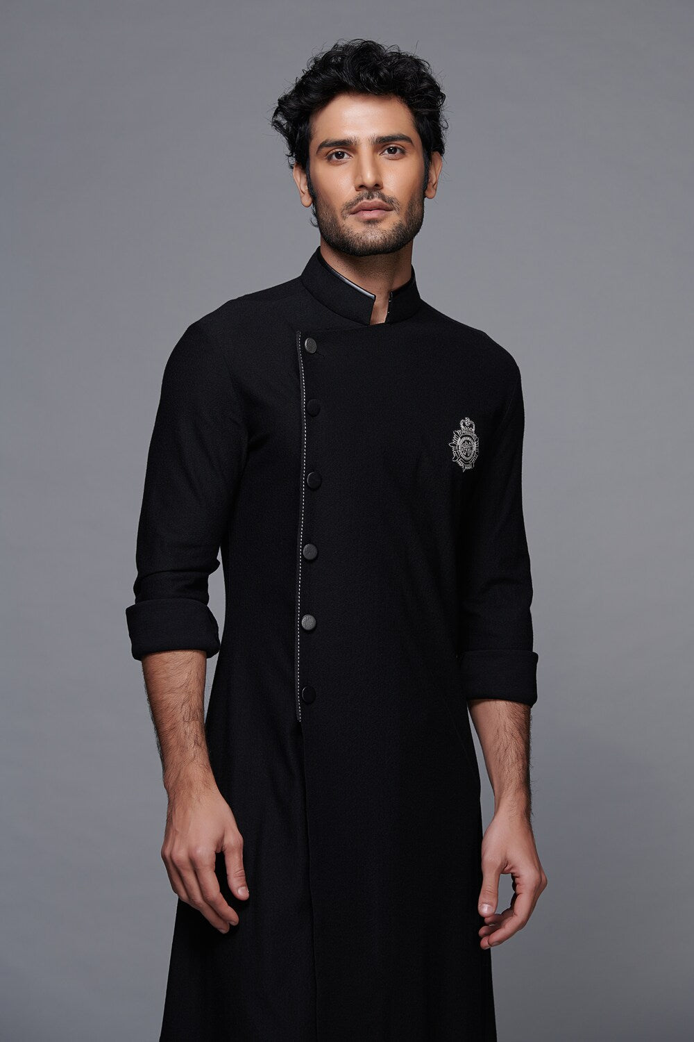 Saqib Saleem In Sarge Asymmetric Kurta