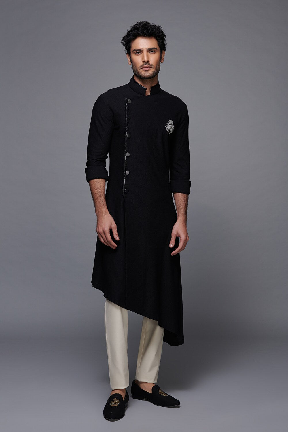 Saqib Saleem In Sarge Asymmetric Kurta