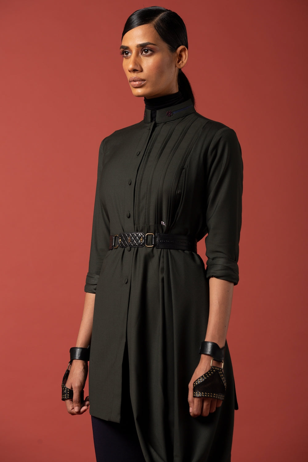 Commodore Drape Olive Shirt
