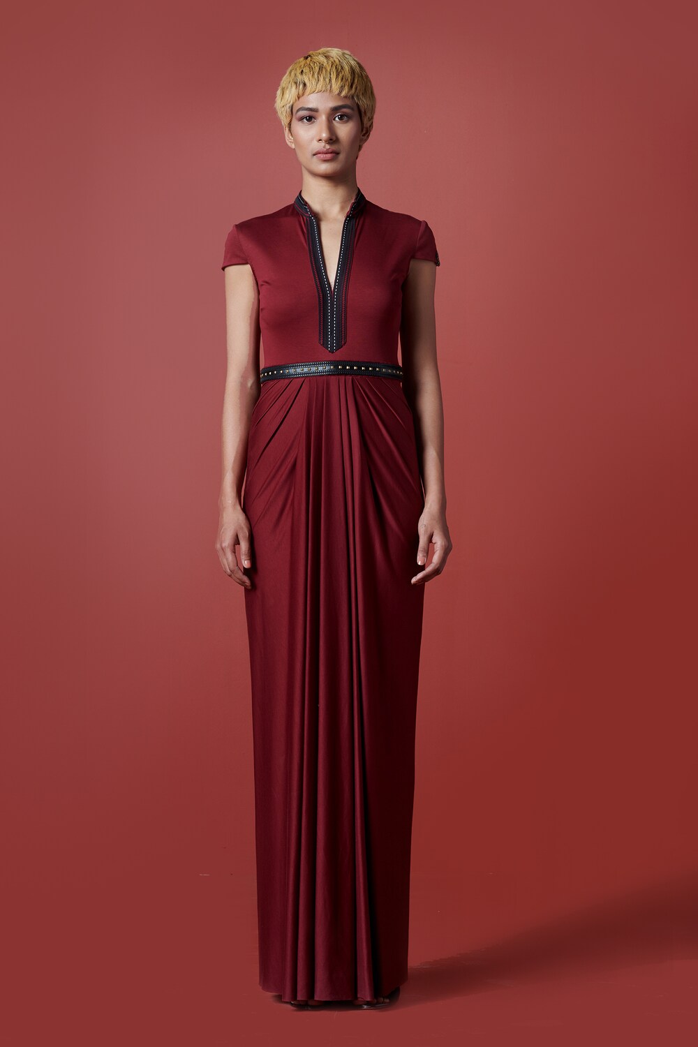 Sarge Belted Saree Gown
