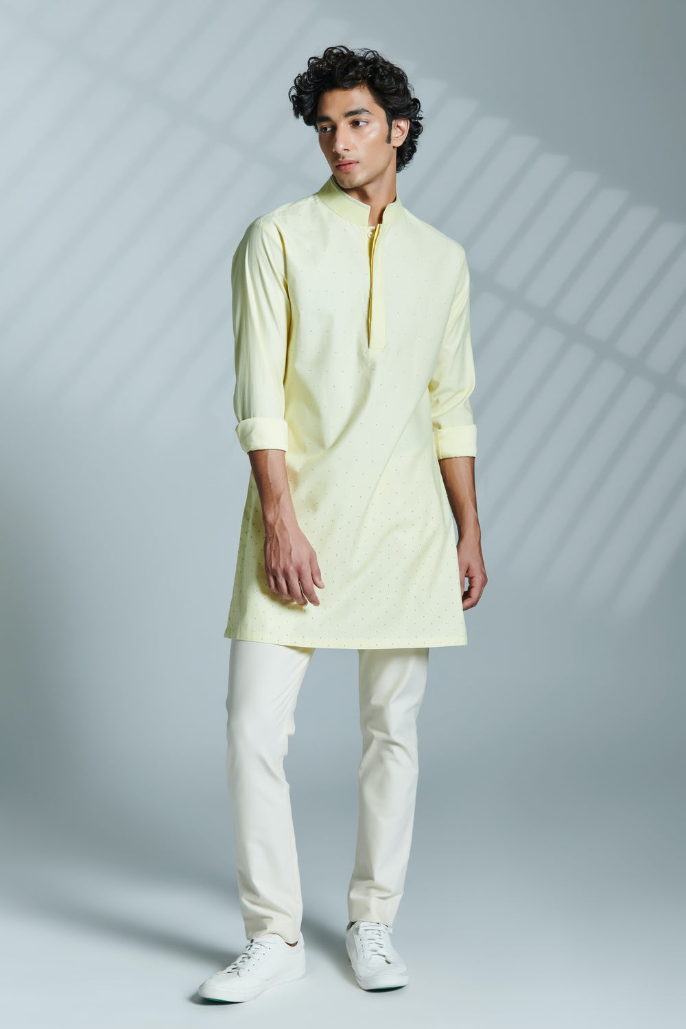 Soft Yellow Embroidered Kurta