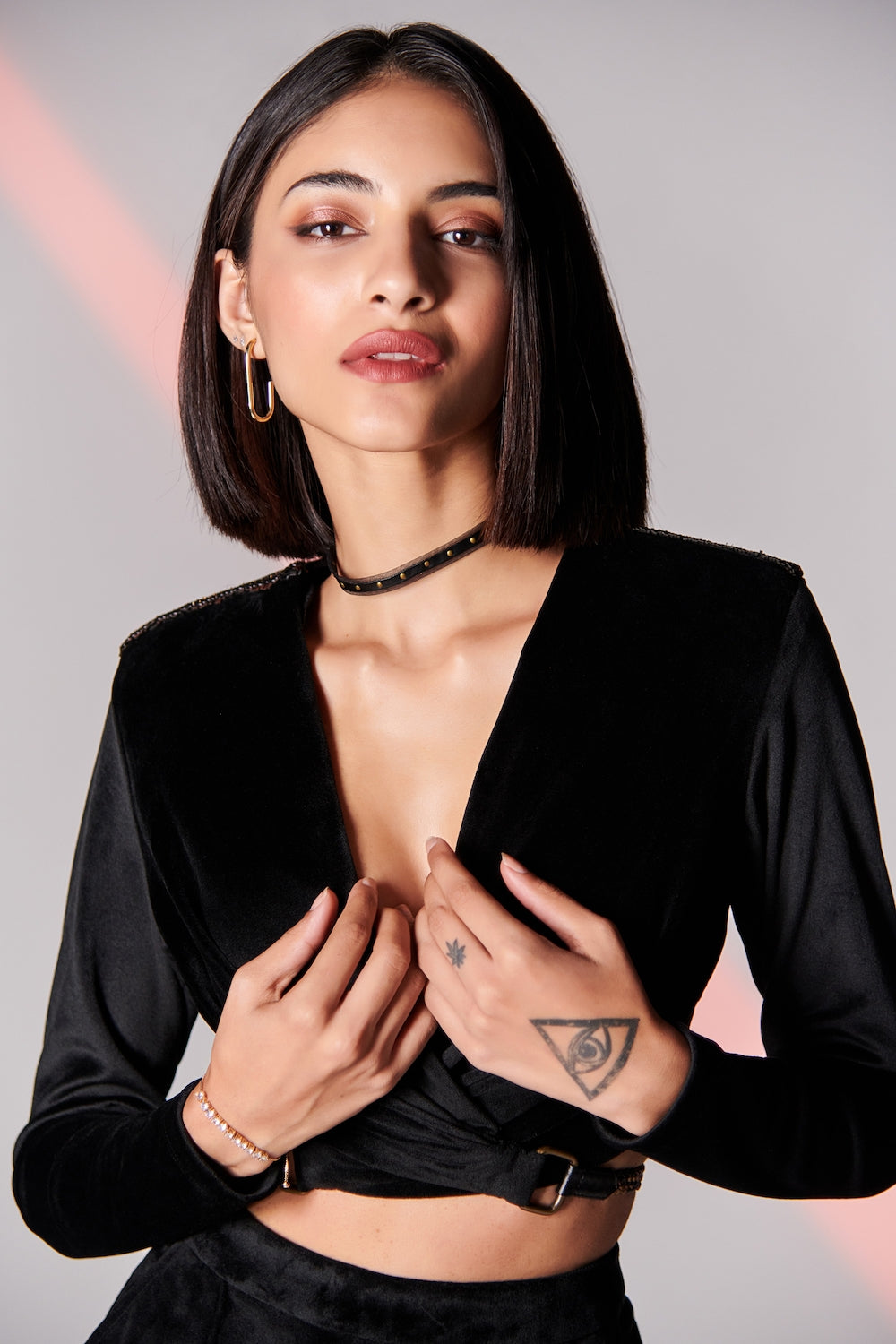 Black Wrap Around Top
