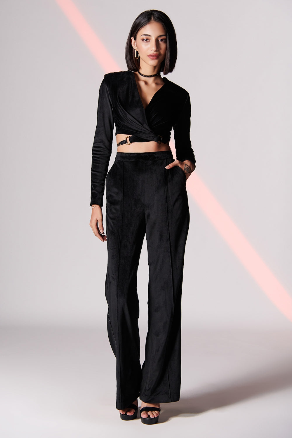 Black Wrap Around Top
