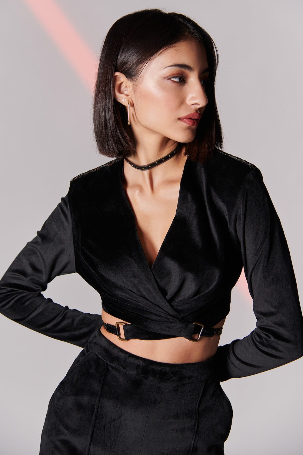 Black Wrap Around Top