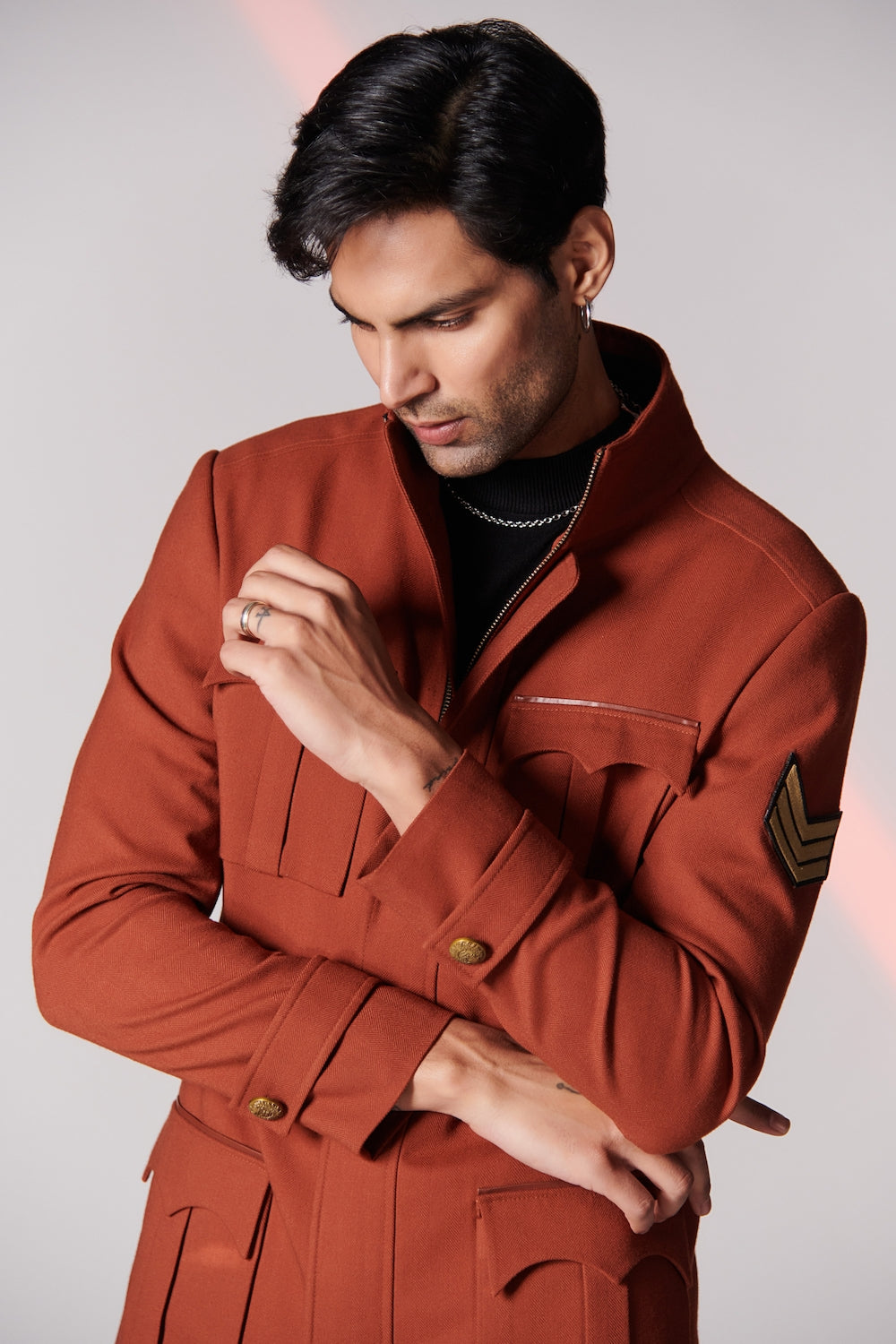 Funnel Neck Overcoat