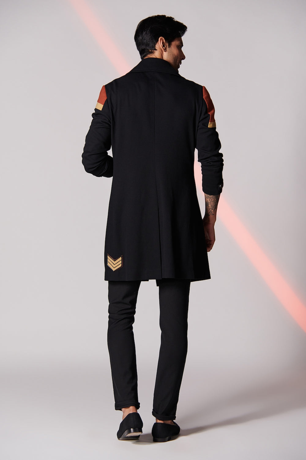 Black-Rust Trench Coat