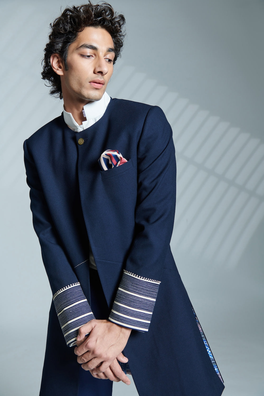 One Button Open Sherwani