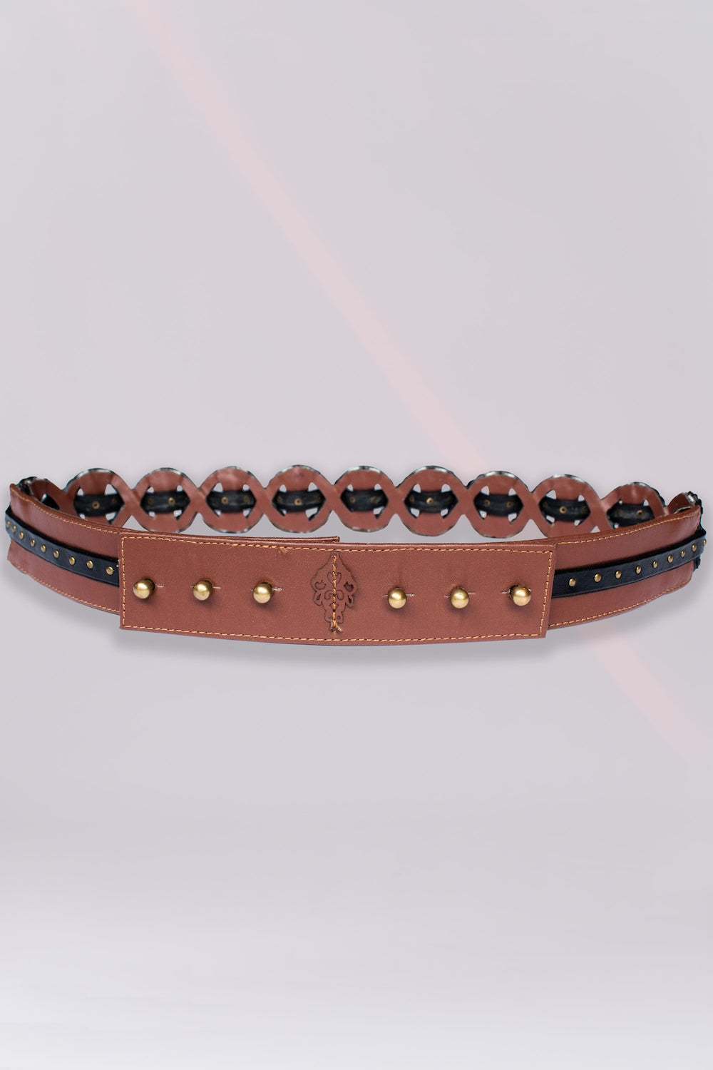 Black-Rust Braided Belt