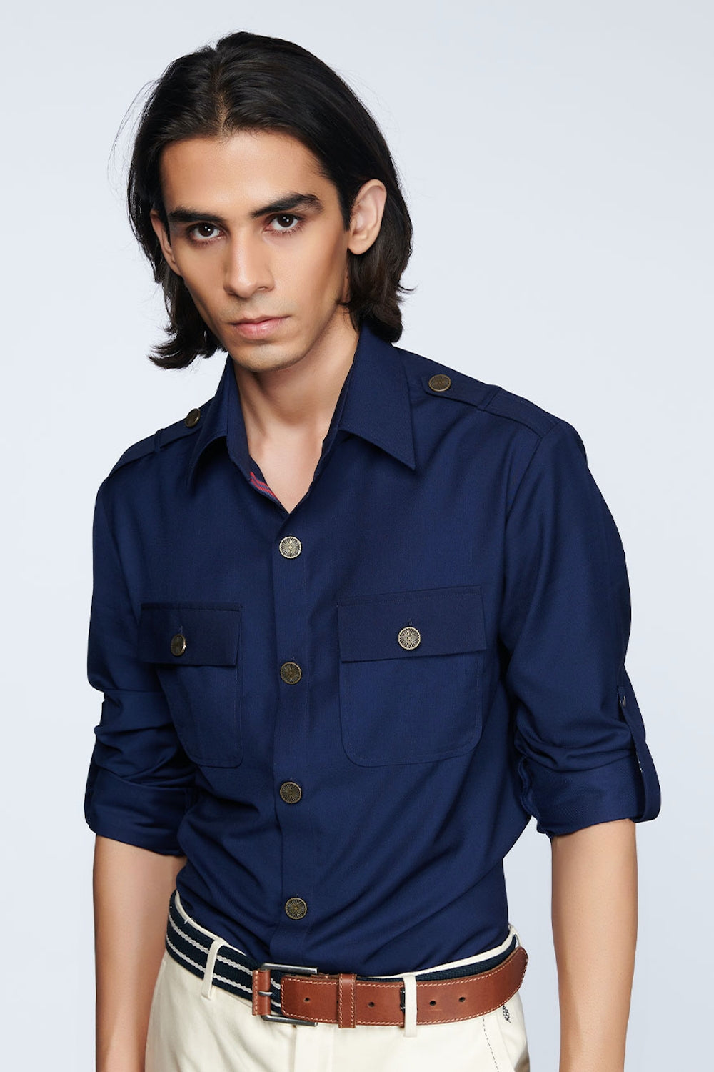 Navy Slim Fit Shirt