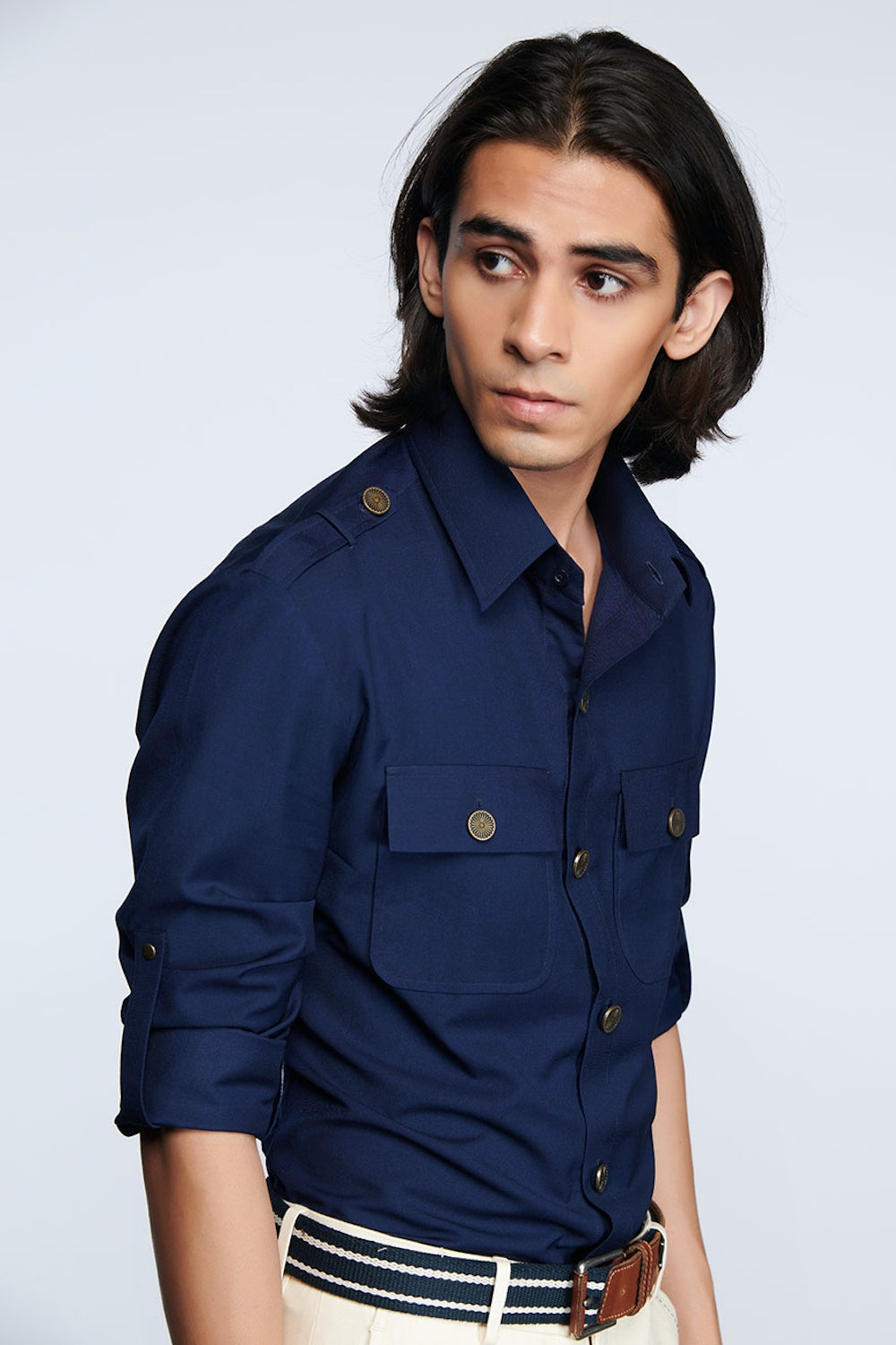 Navy Slim Fit Shirt