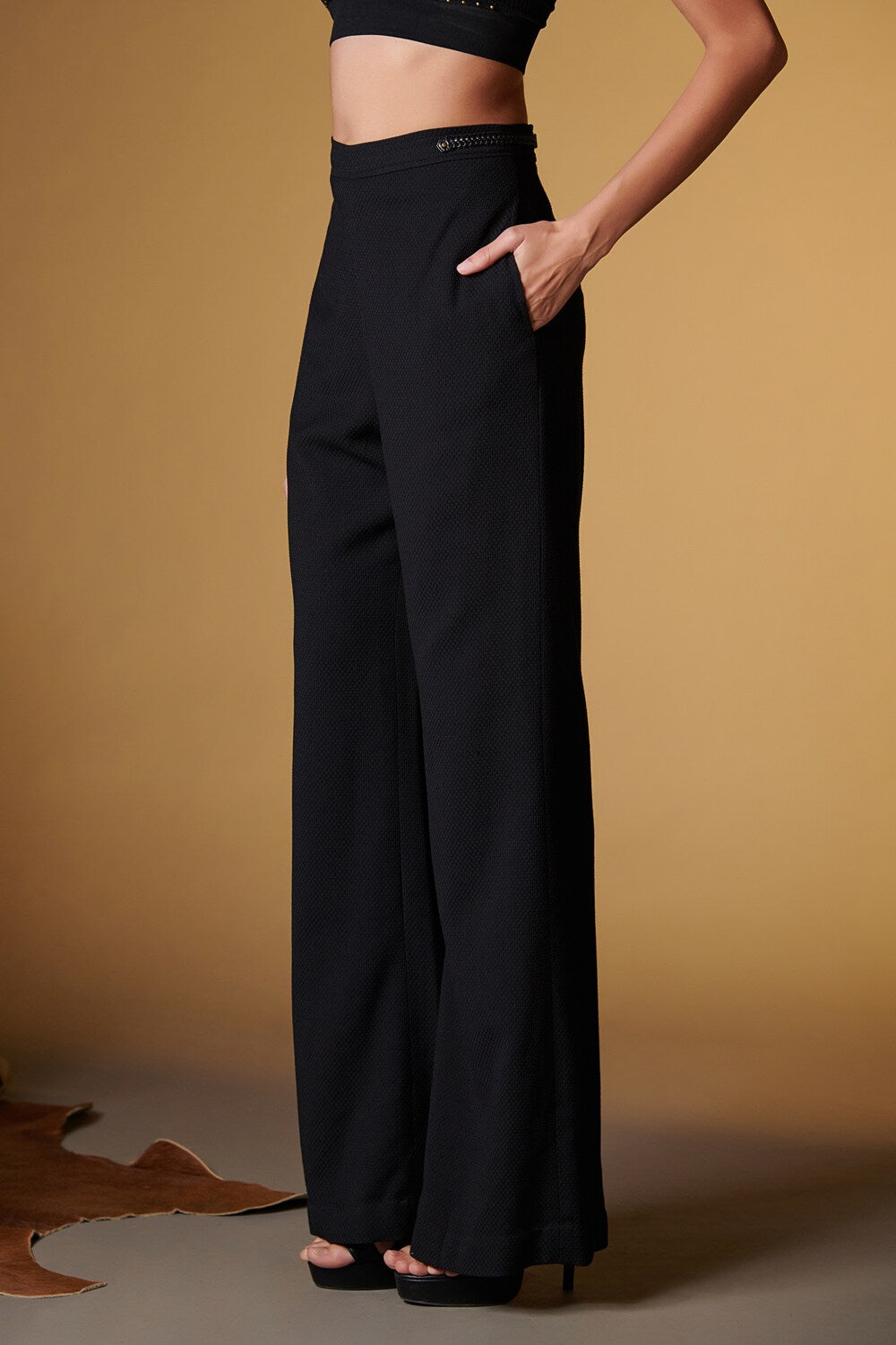 Athiya Shetty In Black Retro Flared Trousers