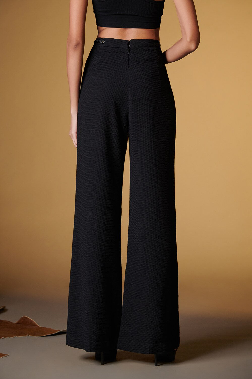 Athiya Shetty In Black Retro Flared Trousers