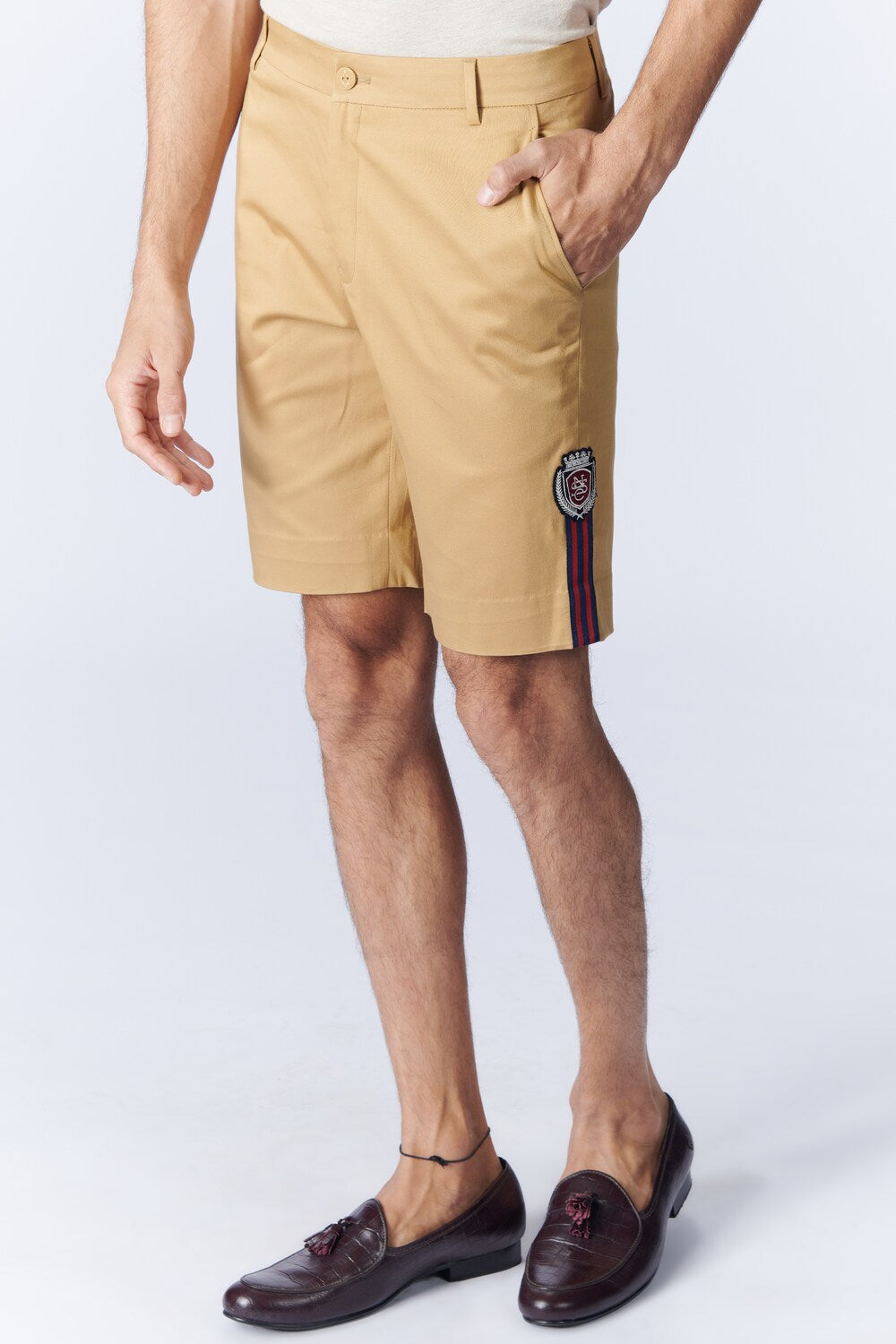 SNCC Beige Shorts with Crest