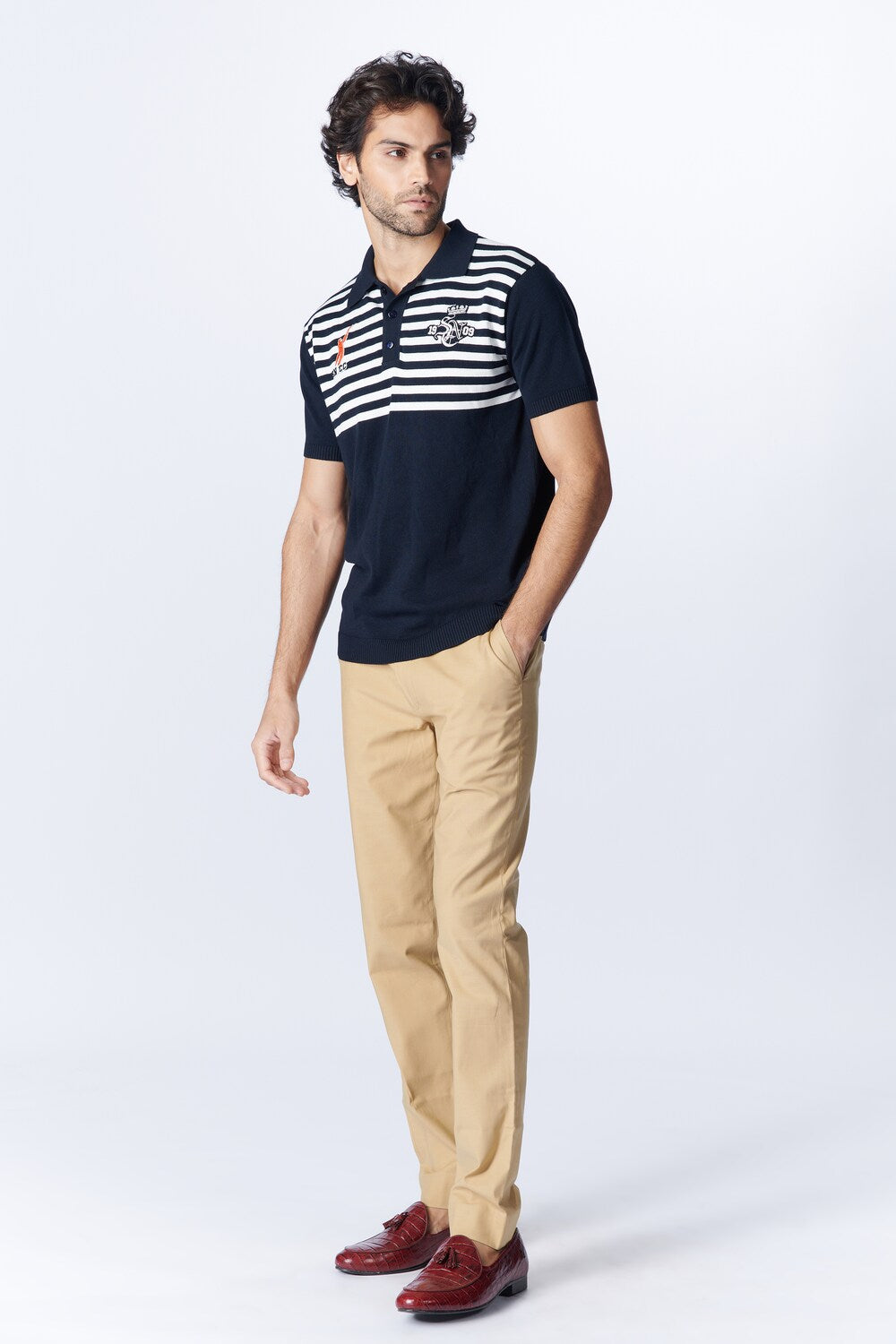SNCC Navy Stripe Knit T-shirt