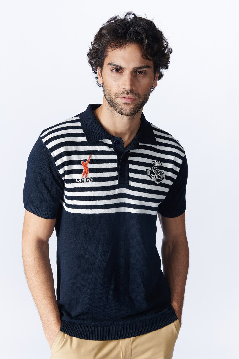 SNCC Navy Stripe Knit T-shirt
